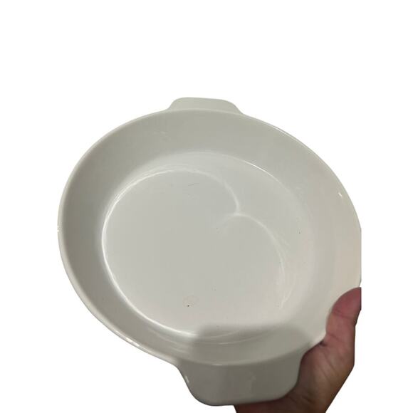 Vintage Prizer Ware Enamel Cast Iron Casserole Skillet White Green Ivy Heavy - Picture 5 of 5